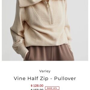 Varley Cream Cowl Neck Sweater